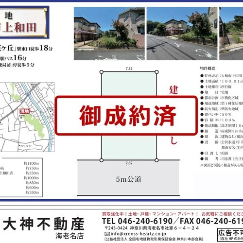 画像7095：大和市上和田・土地